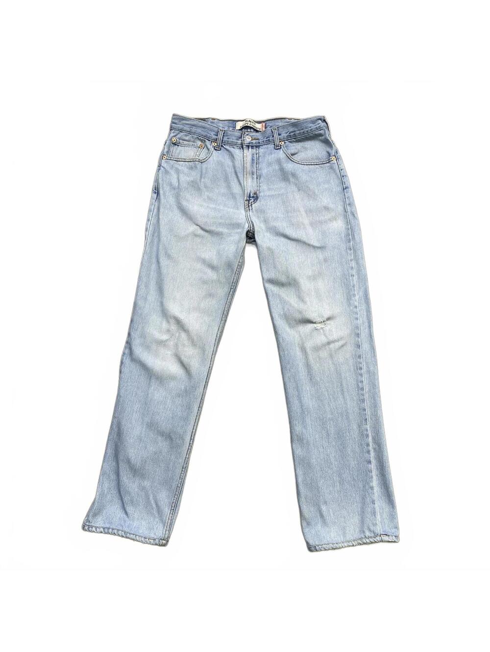 Levi’s Slim Fit Jeans Mens 36x34 Light Wash Distressed Y2K 2007 Straight Leg